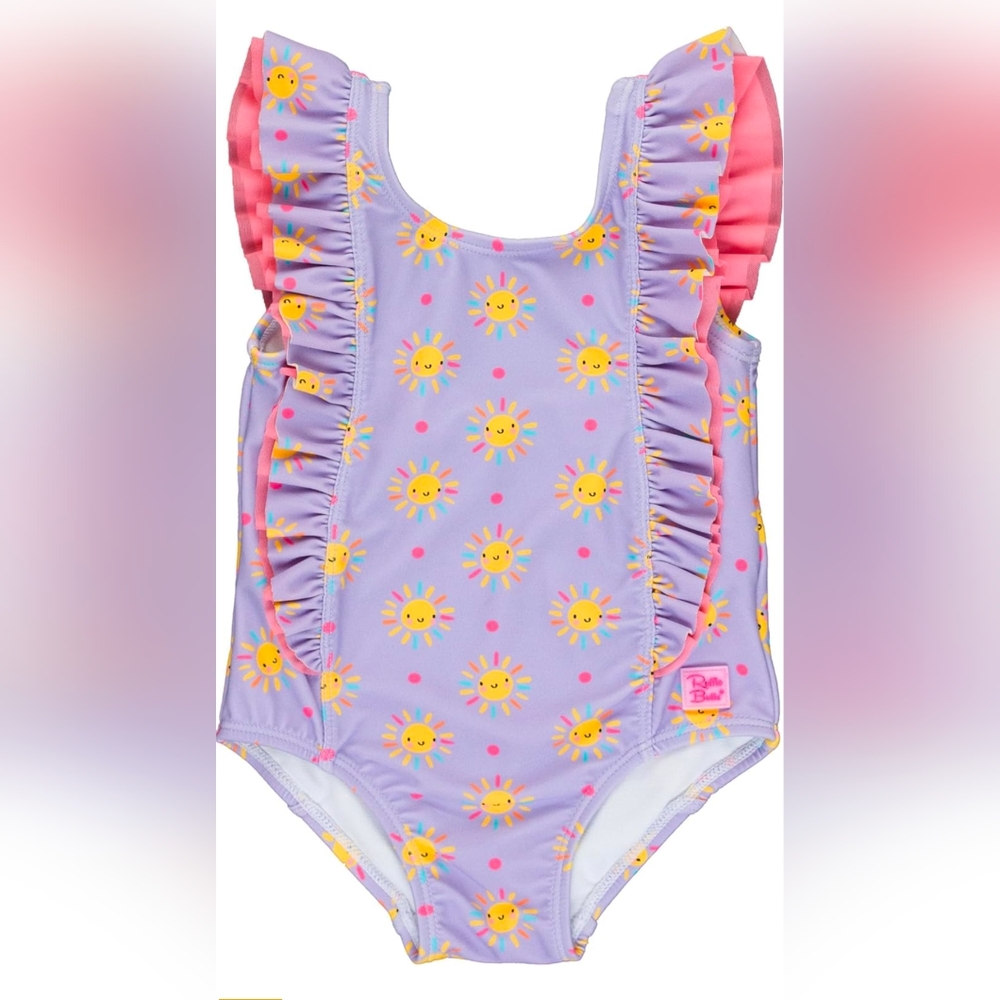 RuffleButts® Baby/Toddler Girls Ruffle Strap One Piece Swimsuit w/UPF 50+